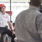 Sergio Perez arrives at Vodafone McLaren Mercedes