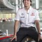 Sergio Perez arrives at Vodafone McLaren Mercedes