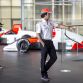 Sergio Perez arrives at Vodafone McLaren Mercedes