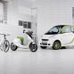 smart fortwo electric drive, smart ebike and smart escooter