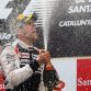 Circuit de Catalunya, Barcelona, Spain13th May 2012Pastor Maldonado, Williams F1 Team celebrates with champagne on the podium after winning the raceWorld Copyright:Glenn Dunbar/LAT Photographicref: Digital Image CG8C5625