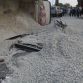 Stone destroy car in Russia