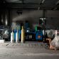 Supecars in a dusty French barn
