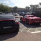 Supercars on American University in Dubai
