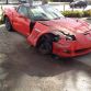 Three Crashed Chevrolet Corvette
