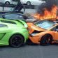 Three Lamborghini on fires