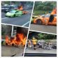 Three Lamborghini on fires