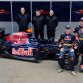 BARCELONA, SPAIN - MARCH 09:  Drivers Sebastien Bourdais (2nd R) and Sebastien Buemi (R) of team Toro Rosso pose with the team principle Franz Tost (3rd R), technical director Giorgio Ascanelli (2nd L) and Ferrari representative Ernest Knoors (L) as they unveil their new car the STR 4 at the Circuit de Catalunya on March 9, 2009 in Barcelona, Spain.  (Photo by Jasper Juinen/Getty Images)
