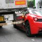 Truck destroy Ferrari 458 Italia