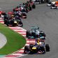ISTANBUL, TURKEY - MAY 08:  Sebastian Vettel of Germany and Red Bull Racing leads the field at the start of the Turkish Formula One Grand Prix at the Istanbul Park circuit on May 8, 2011 in Istanbul, Turkey.  (Photo by Mark Thompson/Getty Images)