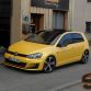 VW Golf 7 GTI with Yellow matte vinyl wrap by SchwabenFolia