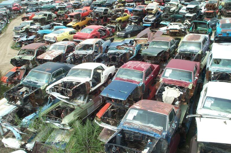 Salvage yards, ford mustang