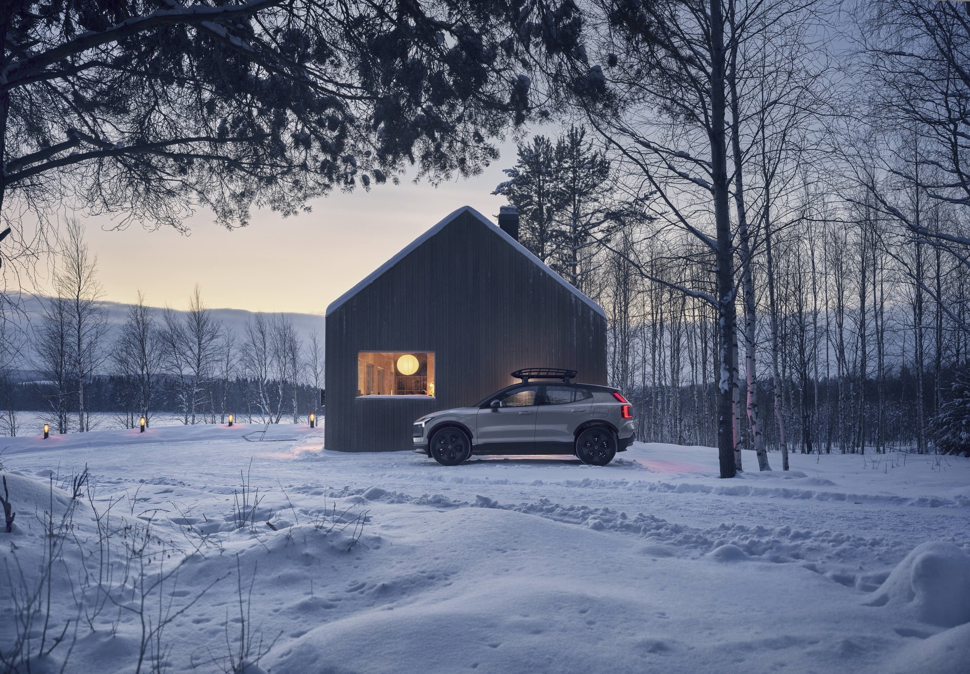 Volvo EX30 Cross Country with Swedish winter cabin
